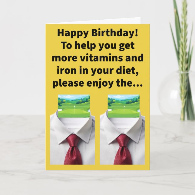 Carte Funny Pun Collared Green Joyeux Anniversaire (Devant)