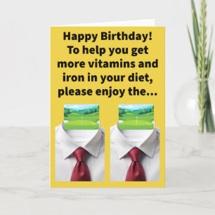 Carte Funny Pun Collared Green Joyeux Anniversaire