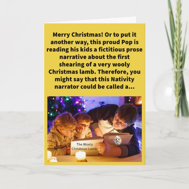 Carte Funny Pun Fleece Novel Papa Joyeux Noël (Devant)