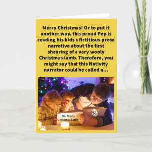 Carte Funny Pun Fleece Novel Papa Joyeux Noël
