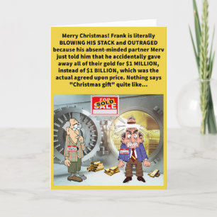 Carte Funny Pun Gold, Frank Incensed et Merv Christmas