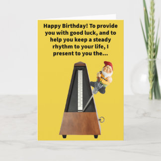 Carte Funny Pun Metrognome Joyeux anniversaire