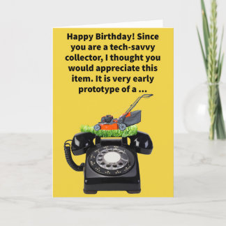 Carte Funny Pun Mowable Phone Joyeux anniversaire