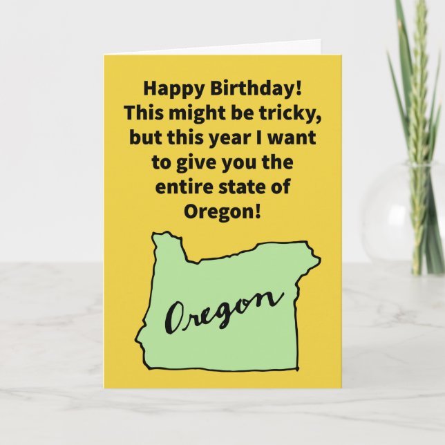 Carte Funny Pun Oregon Donor Joyeux Anniversaire (Devant)
