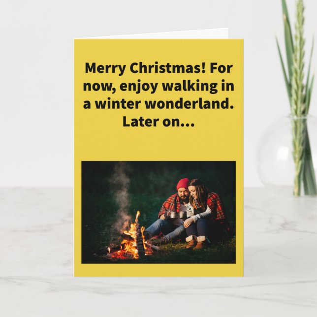 Carte Funny Pun Perspire par Feu Joyeux Noël (Devant)
