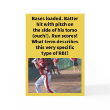 Funny Pun Ribbie Salutation de baseball