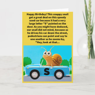 Carte Funny Pun S Car Go Happy Anniversaire