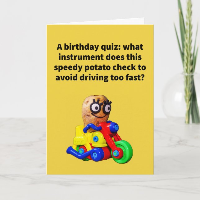 Carte Funny Pun Spud-O-Meter Birthday  (Devant)