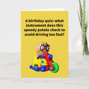 Carte Funny Pun Spud-O-Meter Birthday 