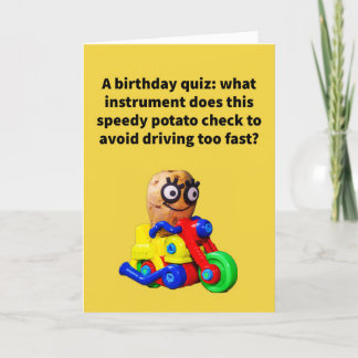 Carte Funny Pun Spud-O-Meter Birthday 
