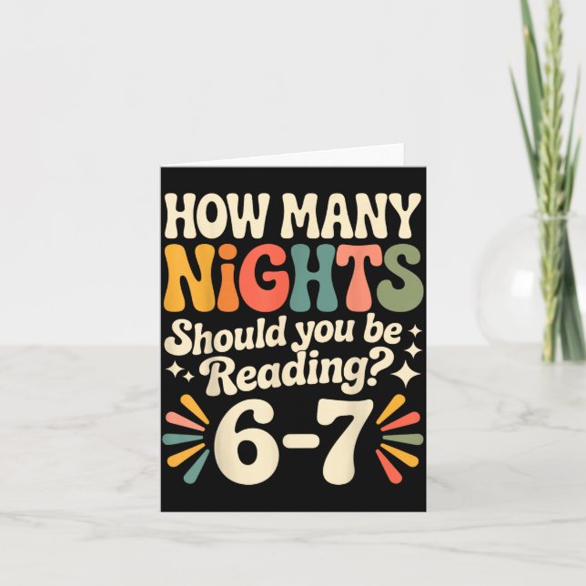 Carte Funny Reading 6 7 Six Seven Meme Englieacher Book  (Devant)