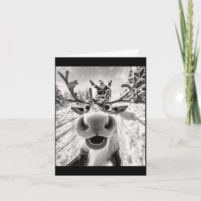 Carte Funny Reindeer Selfie Christmas  (Devant)