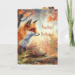 Carte Funny Renard Punny Anniversaire Animaux Nature