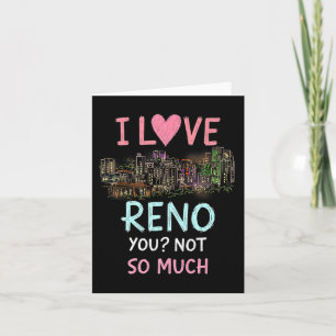 Carte Funny Reno Nevada Night Skyline Vintage Premium