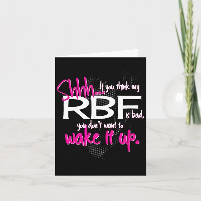 Carte Funny Resting Face Shirt Gift, Don't Wake It Up Rb (Devant)
