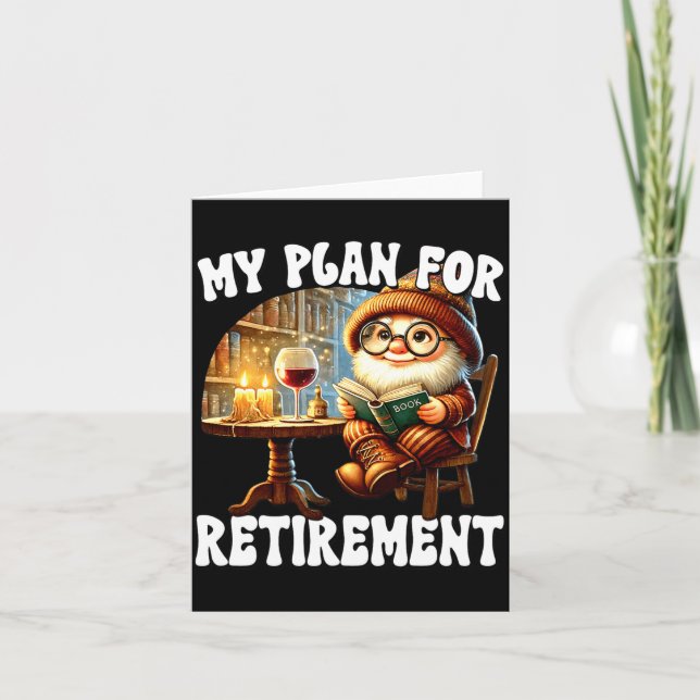 Carte Funny Retirement Plan For Retired Mom Wine And Rea (Devant)
