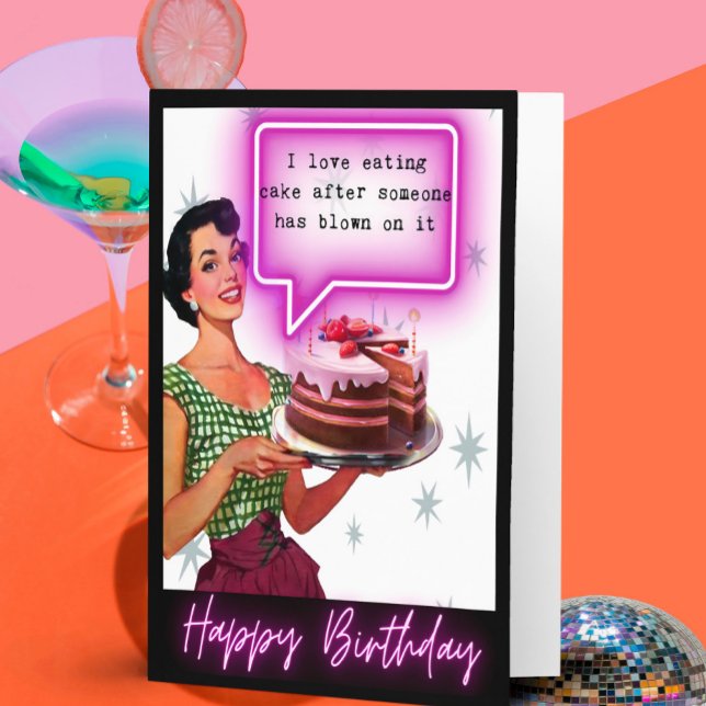 Carte Funny Retro Birthday Card Best Friend-Sassy -Blow (Créateur téléchargé)