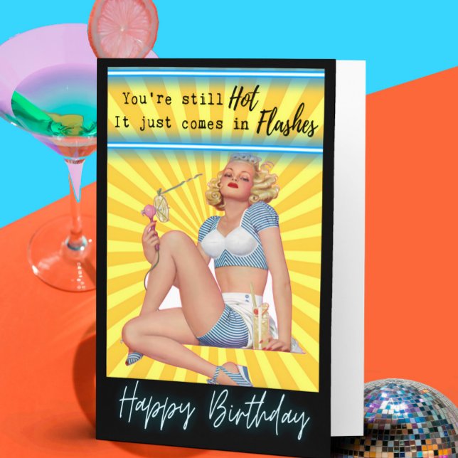 Carte Funny Retro Birthday Card Best Friend-Sassy-Flash (Créateur téléchargé)