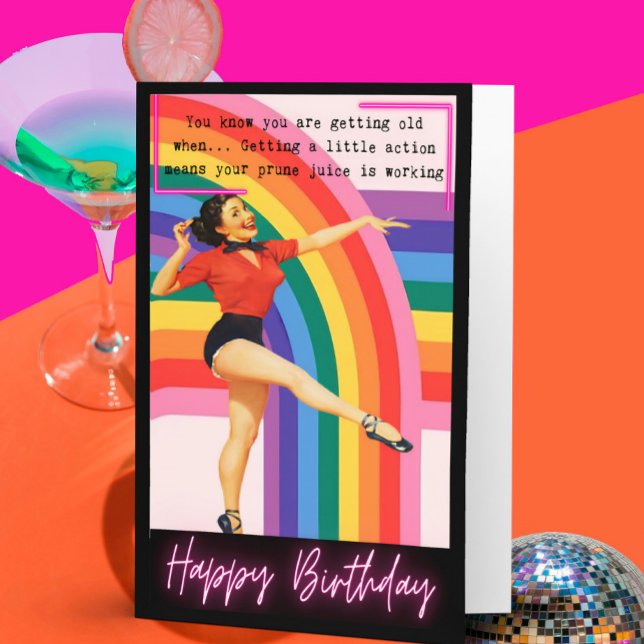 Carte Funny Retro Birthday Card Best Friend-Sassy-Prune (Créateur téléchargé)