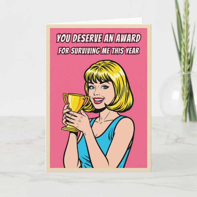 Carte Funny Retro Pop Art Teacher Appreciation Card (Devant)