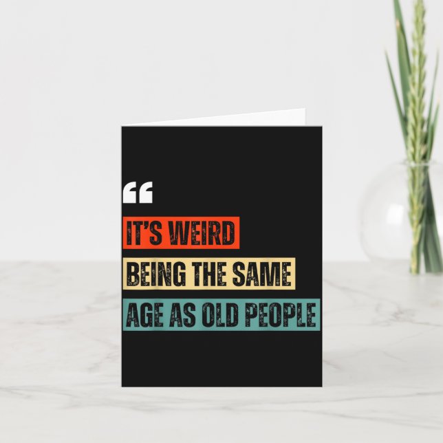 Carte Funny Retro Sarcastic Quotes Design Over 40's Humo (Devant)