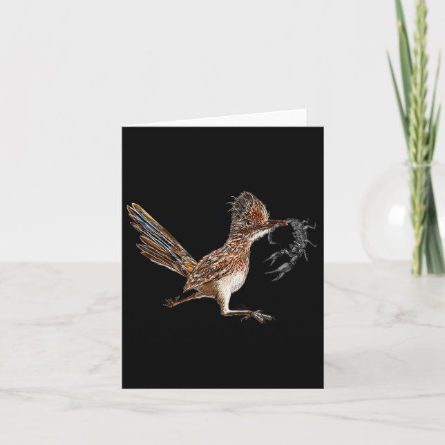 Carte Funny Roadrunner Scorpion Road Runner Bird Hunter (Devant)