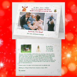 Carte Funny Rudolph Oh Deer Nous avons déplacé 3 Photos 