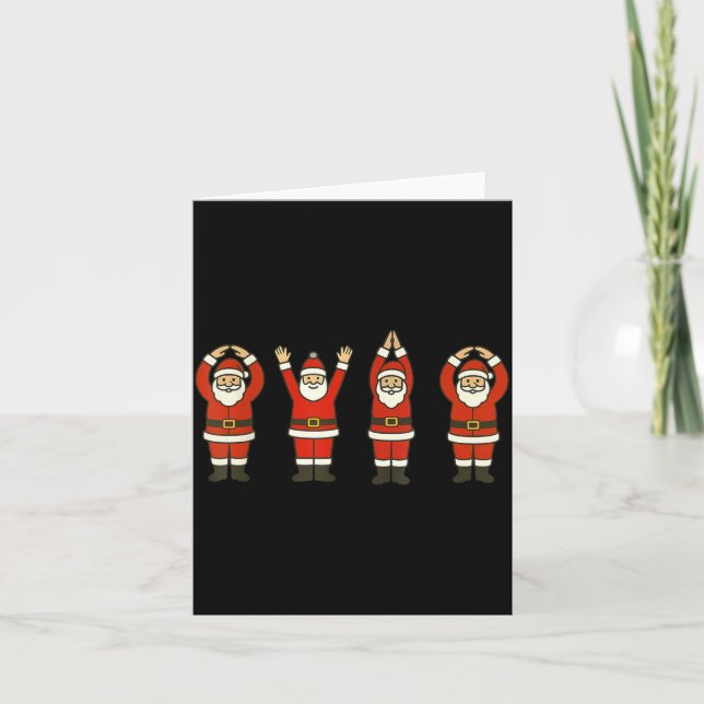 Carte Funny Santa Ohio Midwestern Party O-h-i-o Christma (Devant)