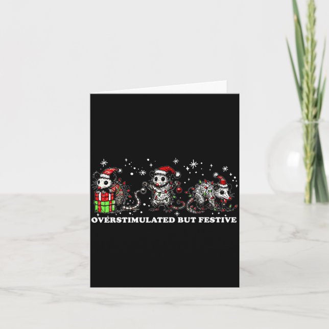 Carte Funny Santa Ossums Overstimulated But Festive Xmas (Devant)