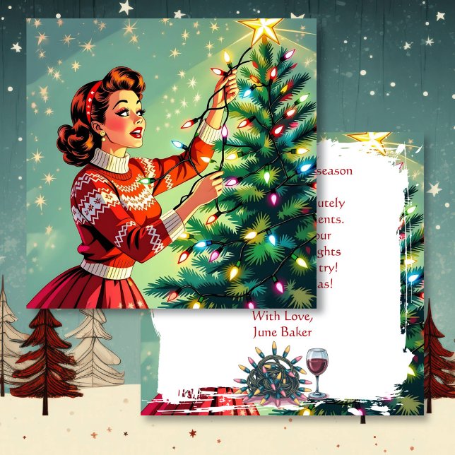 Carte Funny Sarcastic Retro Christmas Humor (Créateur téléchargé)