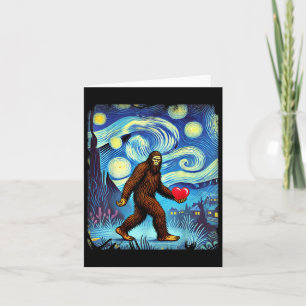 Carte Funny Sasquatch Bigfoot Coeur Valentines Jour Garç