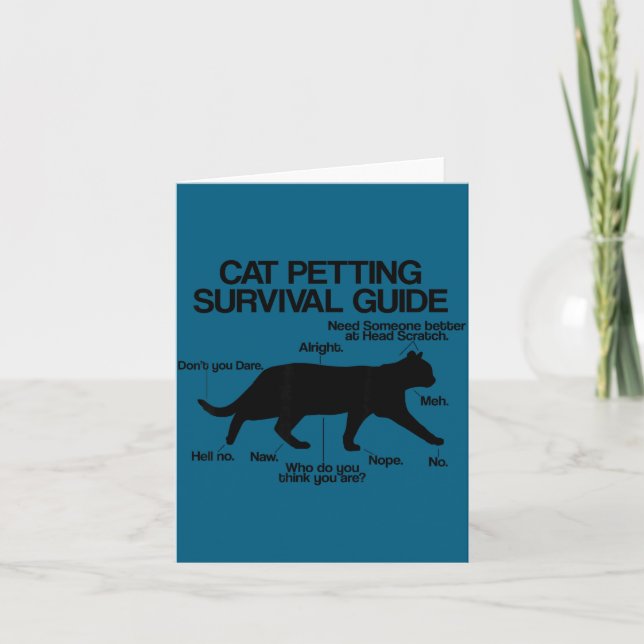 Carte Funny Saying Cat Owner Petting Guide Cat Lover Gif (Devant)