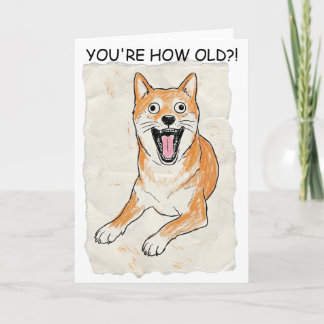 Carte Funny Screaming Shiba Inu - Internal Chaos Crayon 