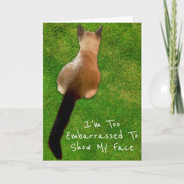 Carte Funny Siamese Kitten Photo Anniversaire (Devant)