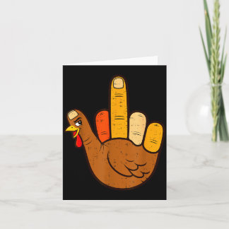 Carte Funny sign turkey hand cool thanksgiving men women