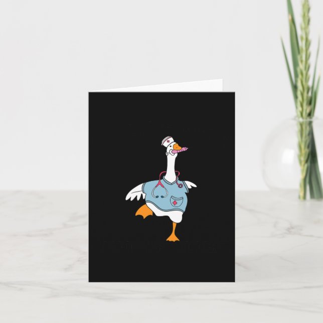 Carte Funny Silly Goose Nurse Club École Étudiante infir (Devant)