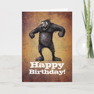 Carte Funny Singe Custom Gorilla Joyeux anniversaire