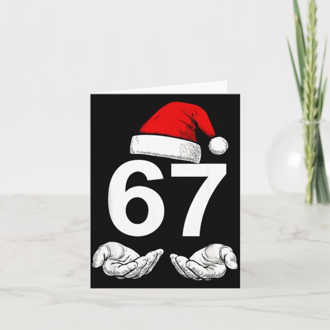 Carte Funny Six Seven 6 7 Meme Gen Alpha Slang Christmas (Devant)