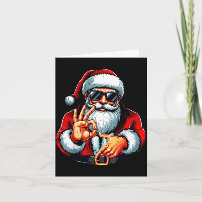 Carte Funny Six Seven 6 7 Meme Santa Christmas Shirt Men (Devant)