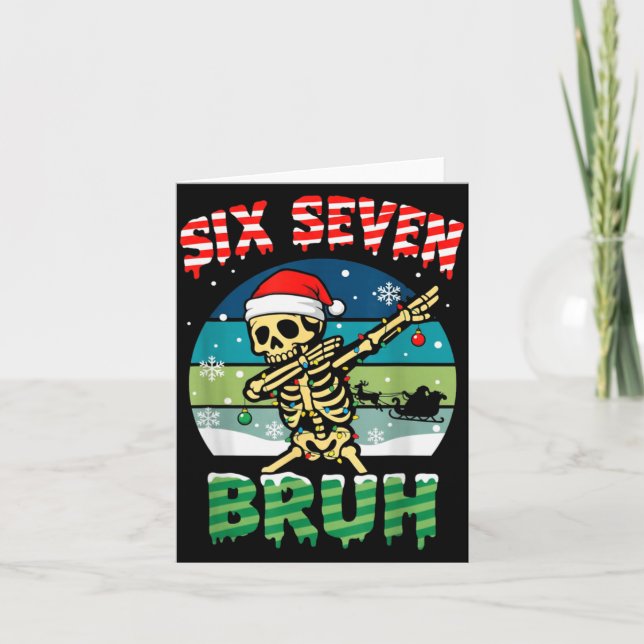 Carte Funny Six Seven Bruh 67 Christmas Holiday Women Ki (Devant)