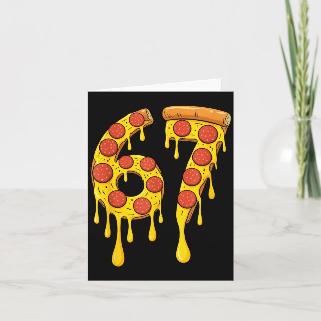 Carte Funny Six Seven Zza 67 Number  (Devant)