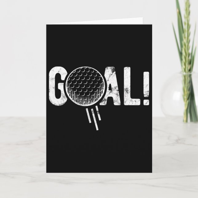 Carte Funny Soccer Goal Golf Four Joke  (Devant)