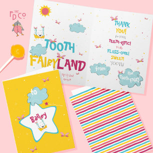 Carte Funny Sparkly Magique Tooth Merci de fée