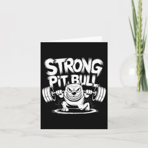 Carte Funny Strong Crucifix Lifting Pitbull
