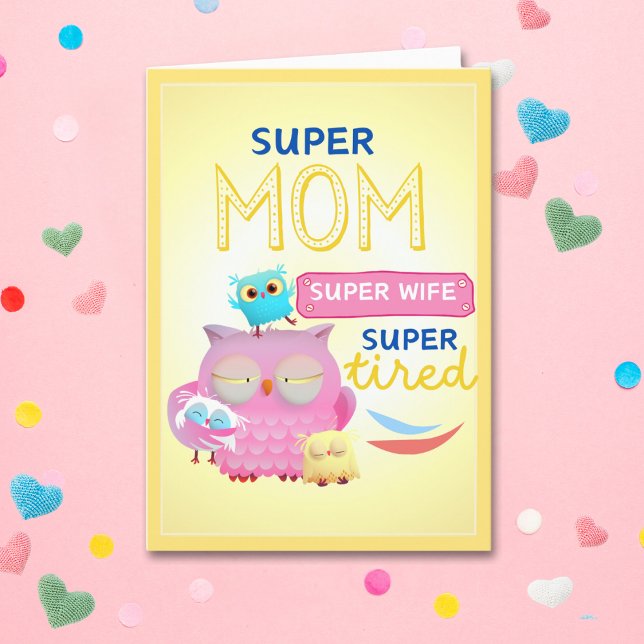 Carte Funny Super Maman, Femme, Fête des Mères Super Fat (Créateur téléchargé)