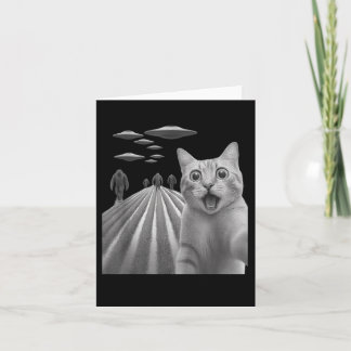 Carte Funny Surpris Selfie Chat Peur Avec Le Pied De Feu