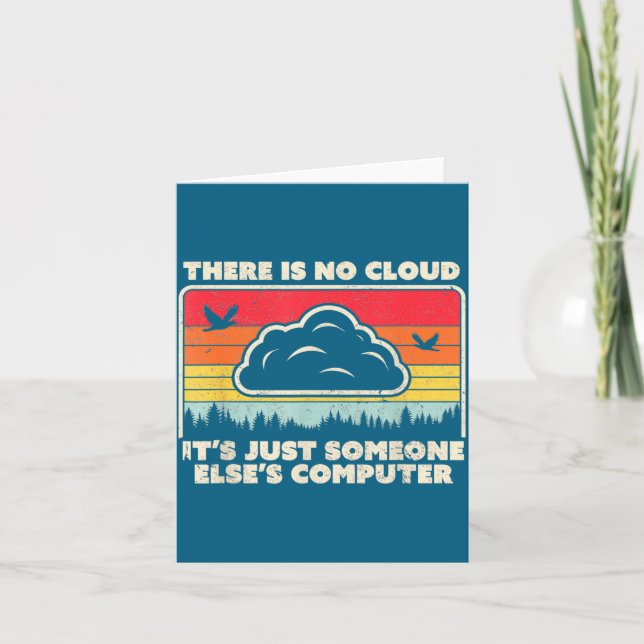 Carte Funny Tech Retro Style There Is No Cloud  (Devant)