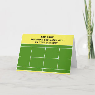 Carte Funny Tennis Anniversaire