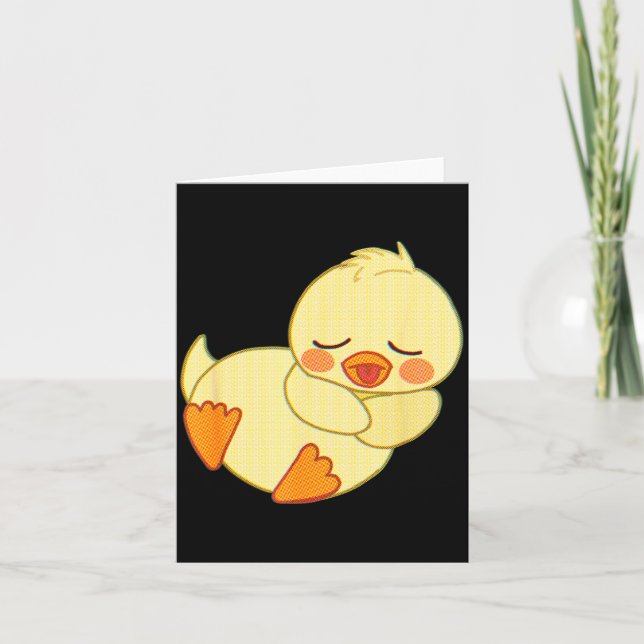 Carte Funny Tired As Duck I Love Cute Ducklings Quote Gi (Devant)