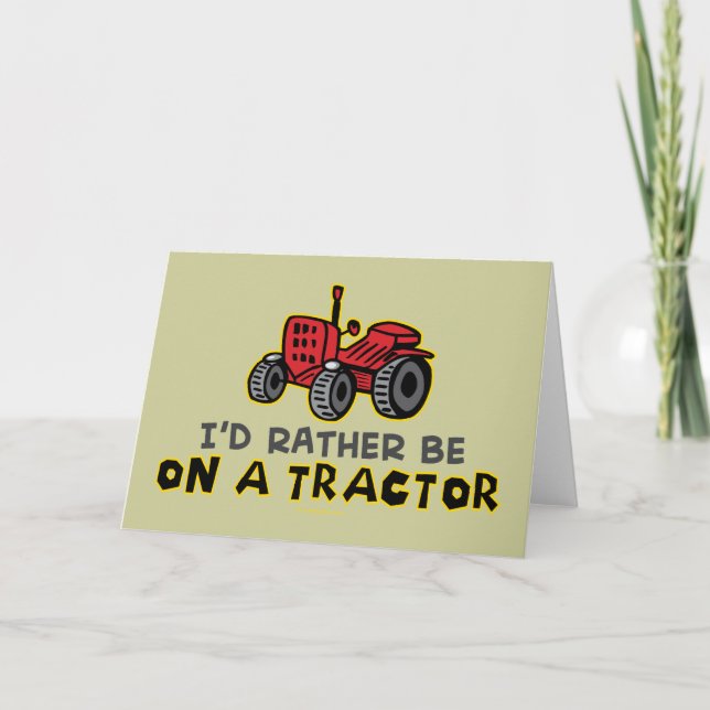 Carte Funny tractor (Devant)